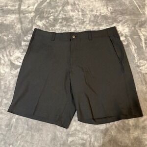 Callaway Men Golf Shorts Size 38 Black Flat Front Polyester Elastane Performance